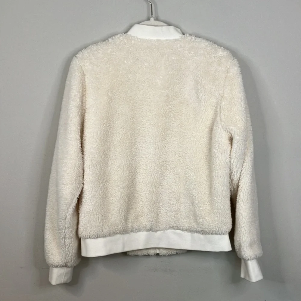 J Crew cream teddy zip up jacket - Picture 4 of 8